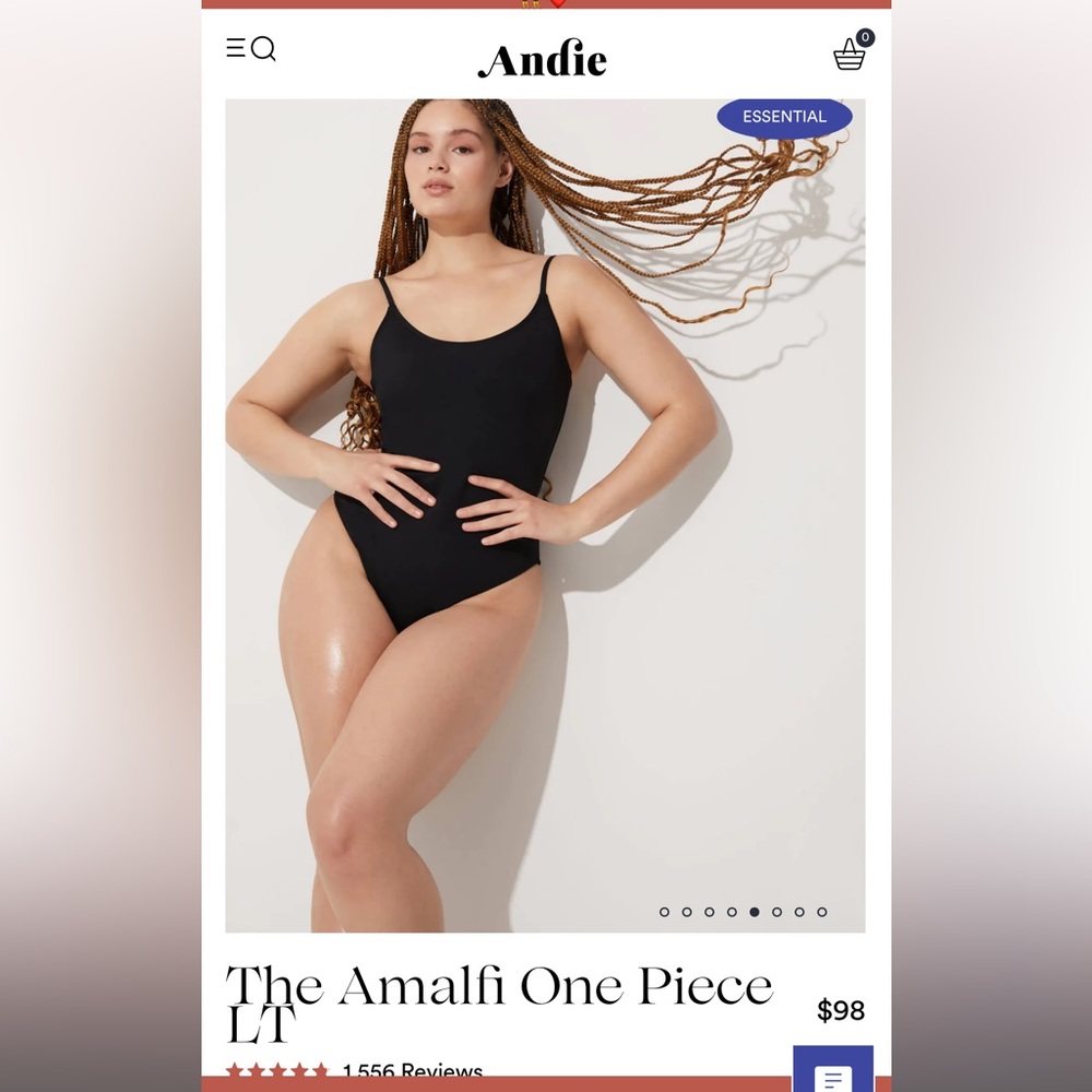 Andie Swim Amalfie One Piece Black XXLT